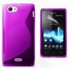 Sony Xperia J St26i Θήκη Σιλικόνης TPU Γραμμής S - Μωβ