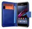 Sony Xperia E1 / E1 Dual Leather Wallet Case (Blue) (OEM)