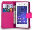 Sony Xperia E3 Leather Wallet Case (Magenta) (OEM)