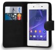 Sony Xperia E3 Leather Wallet Case (Black) (OEM)