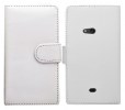 Nokia Lumia 625 Wallet-Style Leather Case (White) (OEM)