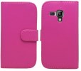 Samsung Galaxy S Duos 2 S7582 / Galaxy Trend Plus S7580 - Δερμάτινη Θήκη Πορτοφόλι Φούξια (OEM)