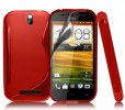 HTC One SV TPU Gel S-Line Silicone Case (Red) (OEM)