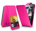 Huawei Ascend Y300 Leather Case Flip Magenta OEM