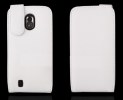 ZTE Blade 3 V889 Flip Leather Case (White) (OEM)
