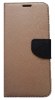 Book-Style Leather Clothing Case with Stand for Huawei Mate 20 Lite - Gold (oem)
