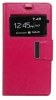 Xiaomi Redmi Pro Leather Wallet Case with Window & Silicone Back Cover (Magenta) (OEM)
