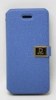 MLS Rock Mini iQ1040 - Leather Wallet Case With Plastic Back Cover DR' CHEN Blue (OEM)