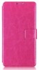 Leather Wallet/Case With Plastic Back Cover for Alcatel One Touch Pop C3 (OT-4033D) Magenta (OEM)