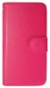Sony Xperia E4g - Leather Wallet Case Magenta (OEM)