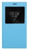 Leather Case With Window And Silicone Back Cover For Doogee F5 Light Blue (OEM)