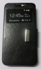Huawei Ascend G620s Leather Case with Window and Silicone Back Cover (Black) (OEM)