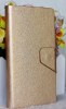 Lenovo A859 - Leather Stand Wallet Case Glossy Gold (OEM)