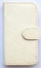 LG Optimus L5 2 E460 Leather Wallet Case (White) (OEM)
