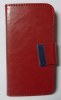 Universal Red Leather Wallet Case for Small Mobile Phones - 4-inch (3.5-inch) (OEM)