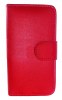Samsung Galaxy Note 3 Neo N7505 Leather Wallet Stand Case (Red) (OEM)