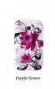 Silicone Case for Galaxy S Duos S7562 Purple Flower
