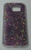 Samsung Galaxy S7 Edge G935F TPU Gel Hard Case (Clear) with Purple Sparklin (OEM)