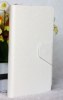 Lenovo A859 - Leather Stand Wallet Case Glossy White (OEM)