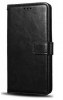 Motorola Moto G4 Wallet Leather Case with Plastic Back Cover Black (OEM)