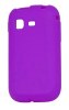 Purple Hybrid Rubber Silicone Skin Back Case For Samsung Galaxy Pocket S5300 / Plus S5301 OEM