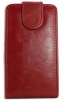 Red Flip Leather Case for Alcatel One Touch T'POP OT4010D (OEM)