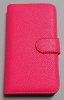Sony Xperia Z1 Compact D5503 - Leather Wallet Case Magenta (OEM)