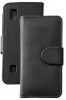 Nokia Asha 300 Wallet Flip Leather Case - Black (OEM)
