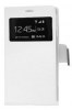 ZTE Blade A450 Leather Flip Case with Window (White) (OEM)