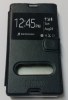 Sony Xperia E3 Leather Flip Case with Window & Silicone Back Cover (Black) (OEM)