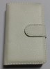 LG Optimus L3 E400 Leather Wallet Case (White) (OEM)