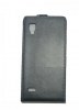 LG Optimus L9 P760 Flip Leather Case (Black) (OEM)