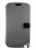 Samsung Galaxy S5 Mini G800 - Leather Wallet Case With Plastic Back Cover DR' CHEN Gray (OEM)