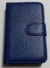 LG Optimus L7 P700 Leather Wallet Case (Blue) (OEM)