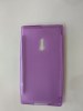 Clear Purple Soft Crystal TPU Gel Case for Nokia Lumia 800 (OEM)
