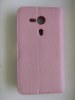 Sony Xperia SP M35h - Leather Wallet Case With Magnetic Flip Light-Magenta (OEM)
