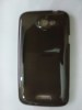 Θήκη TPU Gel για HTC One X / S720e Διάφανο-Σκοτεινό_Γκρι (OEM)