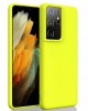 Θήκη ματ TPU σιλικονη μαλακή πίσω κάλυμμα για SAMSUNG S21 ULTRA - ΚΙΤΡΙΝΟ (OEM)