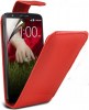 LG G2 D802 Flip Leather Case - Red (LGOG2LFCR) (OEM)