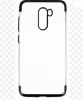 XIAOMI NOTE 8 PRO TPU SILICONE BACK COVER TRANSPARENT WITH METALLIC COLOR BLACK ON THE SIDE (OEM)