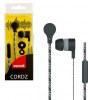 Maxell Cordz Earphones with Built-in Mic (Black)