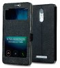 Xiaomi Redmi Note 3 Leather Case with Cutouts & Hard Back Cover - Black (OEM)