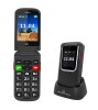 Powertech Sentry 4G Flip ,πλήκτρο SOS, Dual SIM Κινητό με Κουμπιά Μαύρο