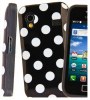 Samsung Galaxy Ace S5830 Black Silicone Case with White Dots