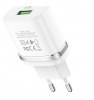 Hoco C12Q Smart USB Quick Charger (White) with PD & QC3 Fast Charging (18W) C58A (C12Q Smart)