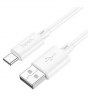 Hoco X88 USB 2 3A Καλωδιο φορτισης USB-C male - USB-A male Λευκό 1m