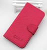 Alcatel One Touch T'POP Leather Wallet/Case (OT-4010D) (Magenta) (OEM)