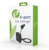 Energenie 4-Port Front & Rear Seat Car Charger 9.6A (Black)