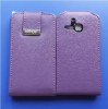 Purple Leather Flip Case for Alcatel One Touch M'POP (OT-5020D) (OEM) (OT5020D)