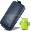 Προστατευτική Δερμάτινη Θήκη Smart Case Android Robot Large Συμβατή Με Πολλά Κινητά Μαύρο